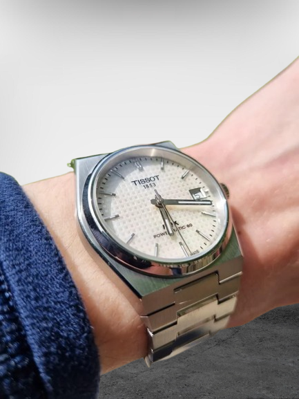 Tissot watch β White Dial | Silver Chain Edition